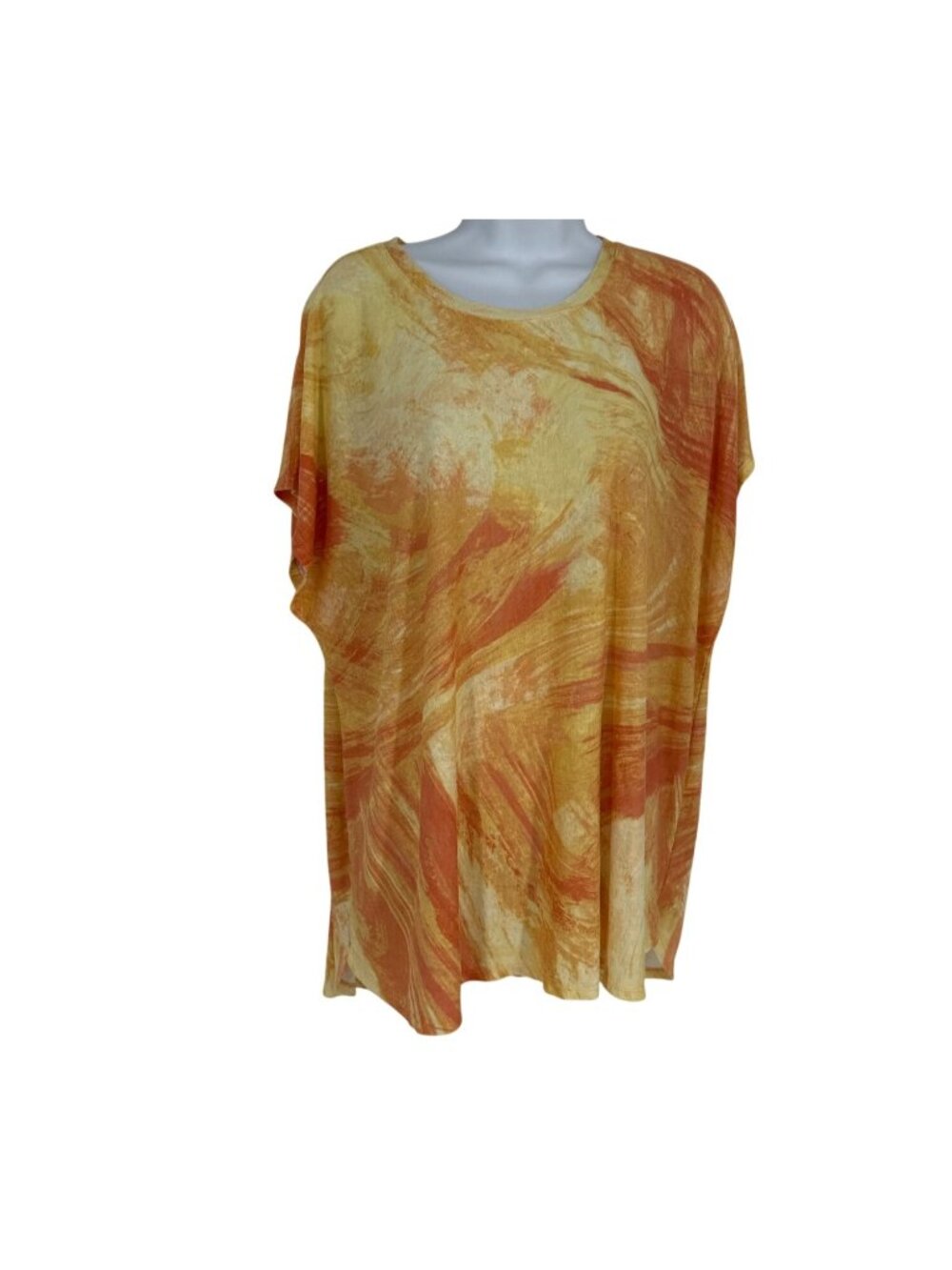 Weekends By Chicos Women's Abstract Print Short Sleeve T-Shirt Size 3 US XL